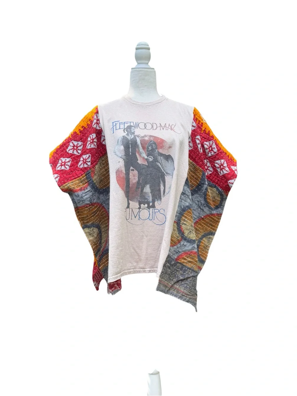 Handcrafted Upcycled FLEETWOOD MAC Kantha Tunic NWT One Size - Picture 8 of 12
